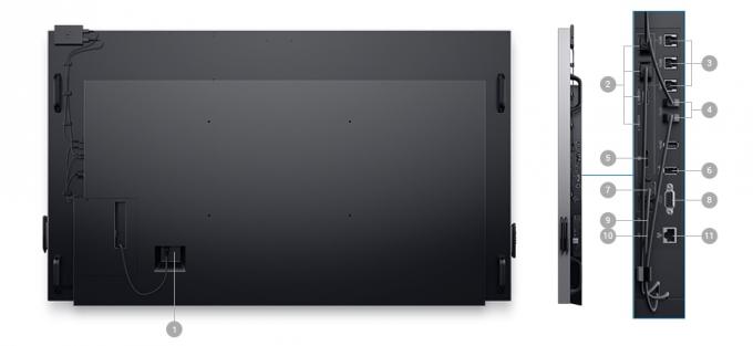 Monitor di Dell C8618QT – opzioni di connettività