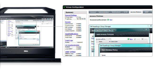 Serie di Dell EqualLogic PS6210 — software avanzato che facilita la gestione
